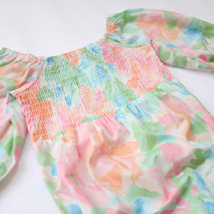 Glenda Shirred Romper