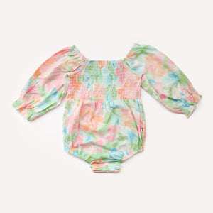 Glenda Shirred Romper