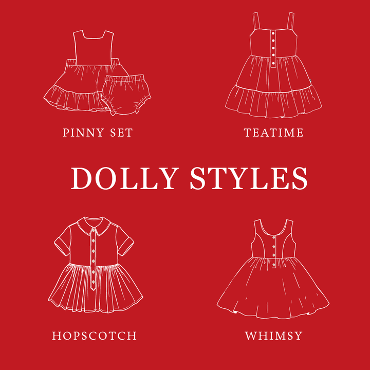 PRE-ORDER Xmas Dolly Dress (design your own dolly dress)