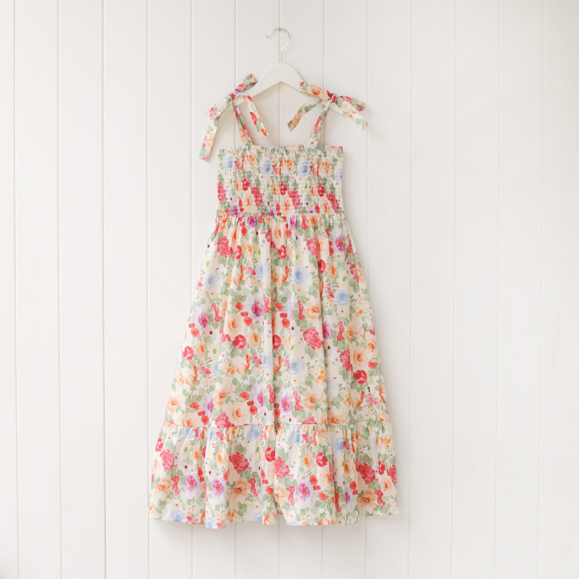 Elliahna Shirred Midi Dress