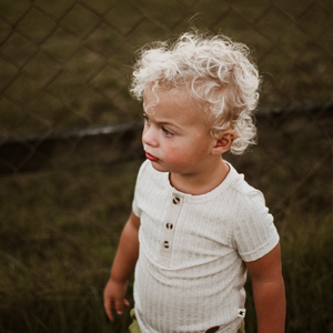 Sand Button Tee