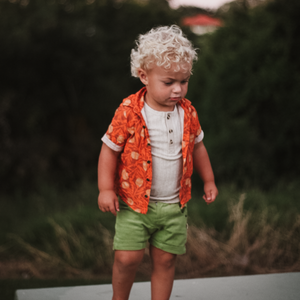 Sand Button Tee
